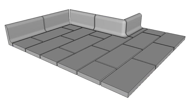 Coved Skirting Stretcher Mockup